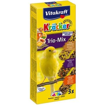 VITAKRAFT KANARIE KRACKER HONING/FRUIT/EI 3 IN 1