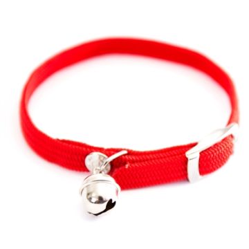 HALSBAND KAT ELASTISCH NYLON ROOD 30X1 CM