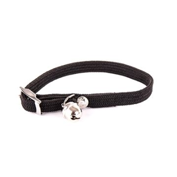 HALSBAND KAT ELASTISCH NYLON ZWART 30X1 CM