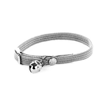 HALSBAND KAT ELASTISCH NYLON GRIJS 30X1 CM