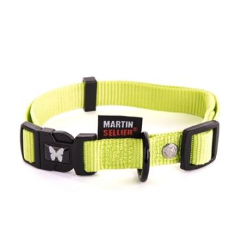 MARTIN SELLIER HALSBAND NYLON GROEN VERSTELBAAR 16 MMX30-45 CM