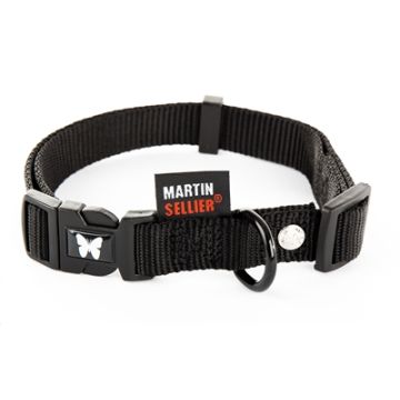 MARTIN SELLIER HALSBAND NYLON ZWART VERSTELBAAR 20 MMX40-55 CM