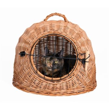 TRIXIE ROTAN KATTENMAND MET DEUR ø 50CM