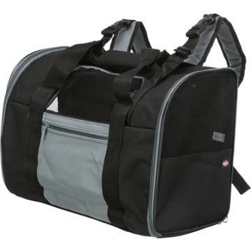 TRIXIE RUGZAK CONNOR TOT 8 KG ZWART / GRIJS 42X21X29 CM