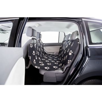 TRIXIE AUTODEKEN POOTPRINT ZWART / BEIGE 145X140 CM