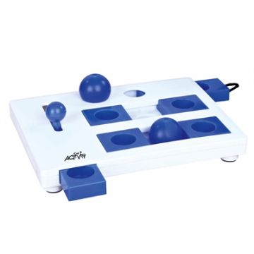 TRIXIE CAT ACTIVITY BRAIN MOVER STRATEGIESPEL WIT / BLAUW 25X20 CM