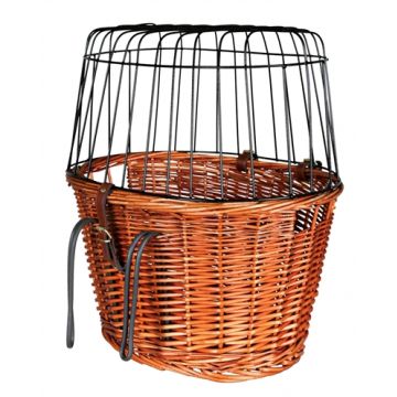 TRIXIE FIETSMAND MET DRAADKOEPEL VOOROP NATUREL 44X48X33 CM