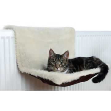 TRIXIE RADIATORHANGMAT PLUCHE / VELOURS CREME / BRUIN 45X26X31 CM