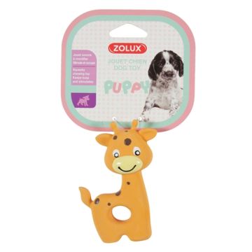 ZOLUX PUPPYSPEELGOED LATEX GIRAFFE ORANJE 7,5X3,5X10 CM