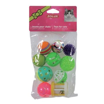 ZOLUX KATTENSPEELGOED MULTI ASSORTI 4 CM 10 ST