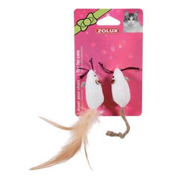 ZOLUX CANVAS MUIS WIT 5 CM 2 ST