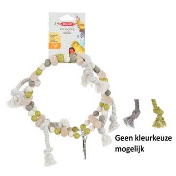 ZOLUX SCHOMMEL HOUTEN WIEL MET KRALEN ASSORTI 18X6X22 CM