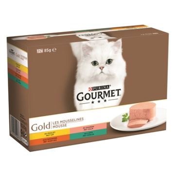 GOURMET GOLD 12-PACK FIJNE MOUSSE 12X85 GR