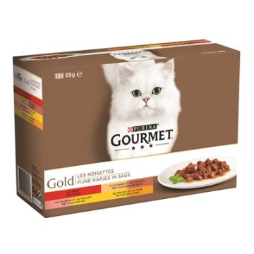 GOURMET GOLD 12-PACK FIJNE HAPJES 12X85 GR