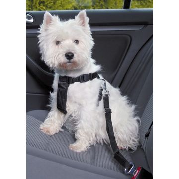 TRIXIE HONDENTUIG AUTO INCL GORDEL ZWART M 50-70 CM