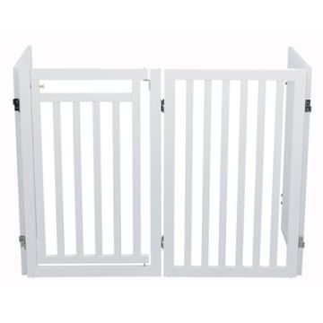 TRIXIE HONDENHEK MET DEUR WIT 60-160 X 81 CM