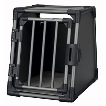 TRIXIE VERVOERSBOX ALUMINIUM GRAFIET S 61X48X56 CM
