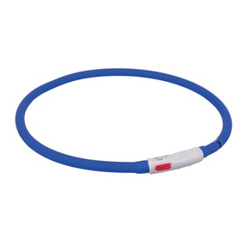 TRIXIE HALSBAND USB FLASH LIGHT LICHTGEVEND OPLAADBAAR ROYAL BLAUW 70X1CM