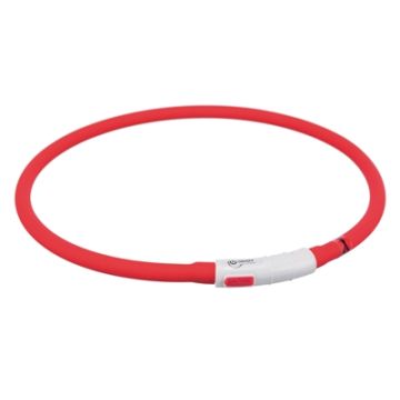 TRIXIE HALSBAND USB FLASH LIGHT LICHTGEVEND OPLAADBAAR ROOD 70X1CM