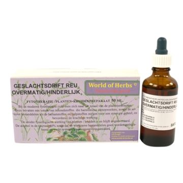 WORLD OF HERBS FYTOTHERAPIE OVERMATIGE GESLACHTSDRIFT REU 50 ML