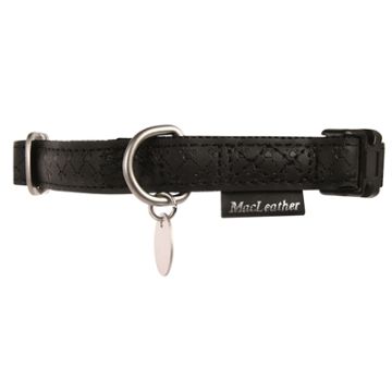 MACLEATHER HALSBAND ZWART 15 MMX20-40 CM