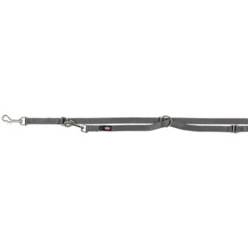 TRIXIE HONDENRIEM PREMIUM VERSTELBAAR NYLON GRAFIET GRIJS 200X1,5 CM