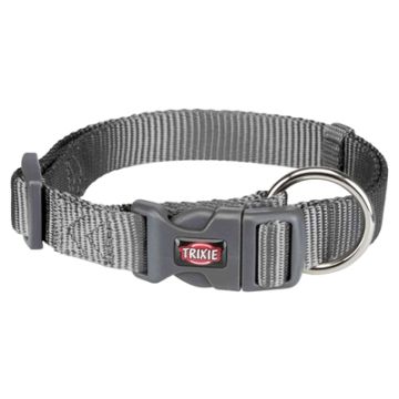 TRIXIE HALSBAND HOND PREMIUM GRAFIET GRIJS 25-40X1,5 CM