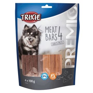 TRIXIE PREMIO VLEES BARS KIP / EEND / LAM / ZALM 4X100 GR