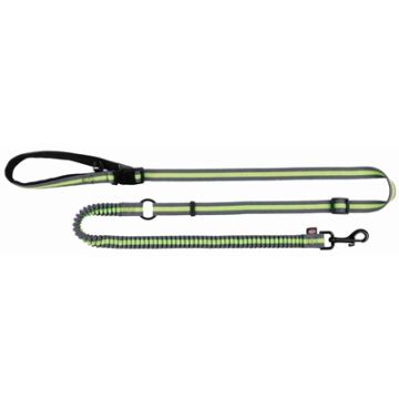 TRIXIE HONDENRIEM JOGGINGLIJN GRIJS / GROEN 133-180X2 CM