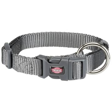 TRIXIE HALSBAND HOND PREMIUM GRAFIET GRIJS 30-45X1,5 CM