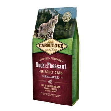 CARNILOVE DUCK / PHEASANT HAIRBALL 6 KG