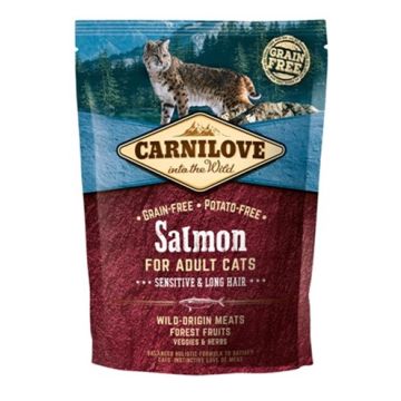 CARNILOVE SALMON SENSITIVE / LONG HAIR 400 GR