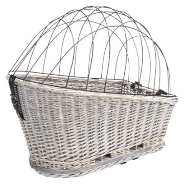 TRIXIE FIETSMAND BAGAGEDRAGER MET ROOSTER GRIJS 55X35X49 CM
