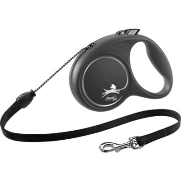 FLEXI ROLLIJN BLACK DESIGN CORD ZWART  M 5 MTR TOT 20 KG