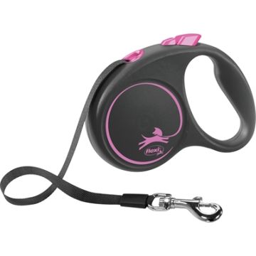 FLEXI ROLLIJN BLACK DESIGN TAPE ROZE  S 5 MTR TOT 15 KG