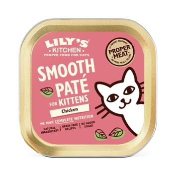 LILY'S KITCHEN CAT KITTEN SMOOTH PATE CHICKEN 19X85 GR