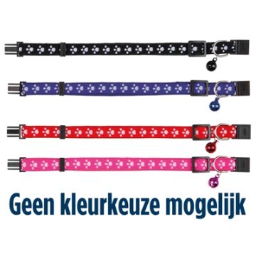 TRIXIE HALSBAND KAT PRINT POOT ELASTISCH ASSORTI 
