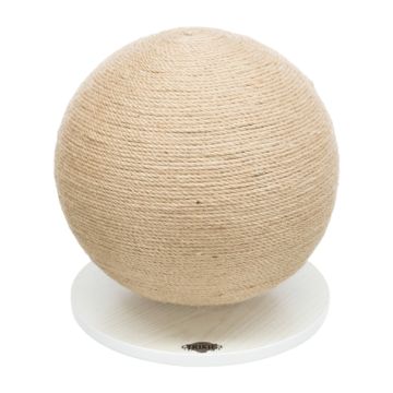 TRIXIE KRABPAAL BAL OP VOET JUTE / HOUT 29X29X31 CM