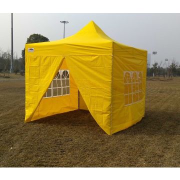 Partytent Easy Up 3 x 3 meter met zijwanden in Geel