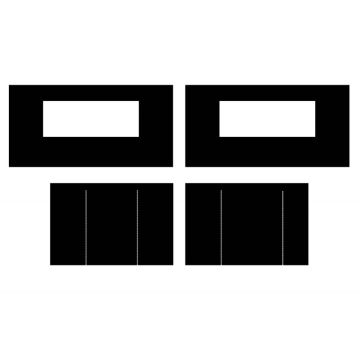 Zijwandenset voor Easy up 3×4,5 m Heavy duty Zwart