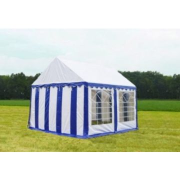 Classic Plus Feest-tent PVC 4x4x2 mtr in Wit-Blauw