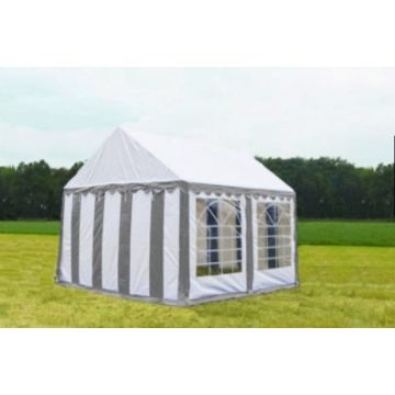 Classic Plus Party-tent PVC 3x4x2 mtr in Wit-Grijs