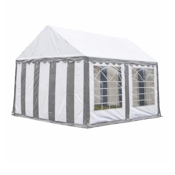Classic Plus Feest-tent PVC 4x4x2 mtr in Wit-Grijs