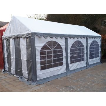 Premium Partytent PVC 4x6x2 mtr in Wit-Grijs