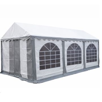 Premium Partytent PVC 6x6x2 mtr in Wit-Grijs