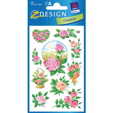 Avery AV-4305 Papieretiket Z-design Creative Pakje A 3 Vel Rozen