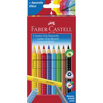 Faber Castell FC-280921 Kleurpotlood Faber-Castell Jumbo GRIP Promotieset 8 + 1 + 1