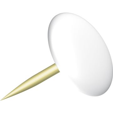 Alco AL-151-10 Punaises Sun 9,5mm Messing Doos A 100 Stuks Wit