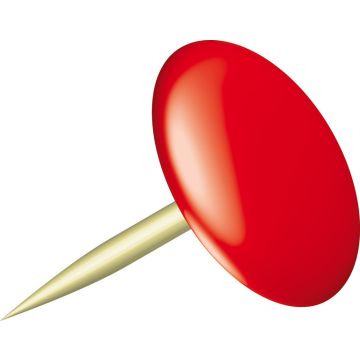 Alco AL-151-12 Punaises Sun 9,5mm Messing Doos A 100 Stuks Rood