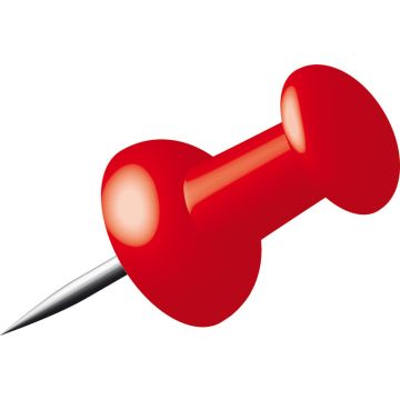 Alco AL-662-12 Pushpins Doosje A 40 Stuks Rood